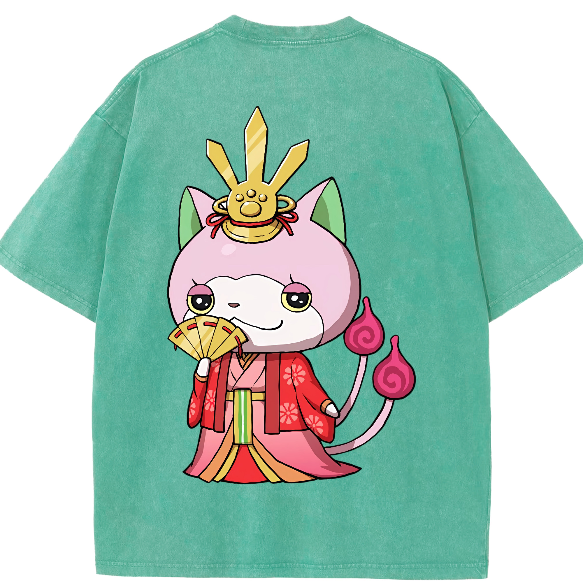 （画像用） 妖怪ウォッチ Yo-kai Watch 綿100% ヴィンテージ風 半袖Tシャツ（背面プリント）
